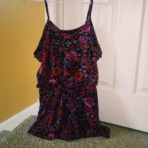 Floral off the shoulder romper